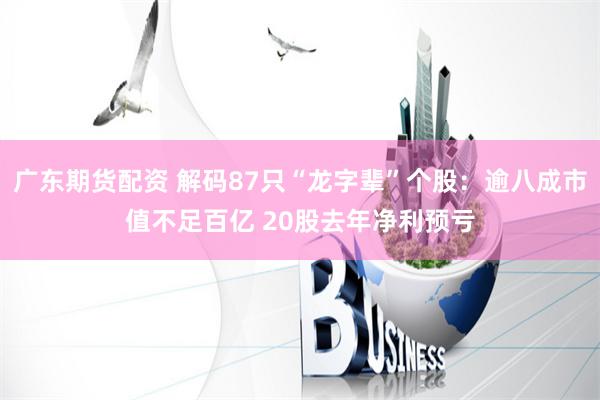 广东期货配资 解码87只“龙字辈”个股：逾八成市值不足百亿 20股去年净利预亏
